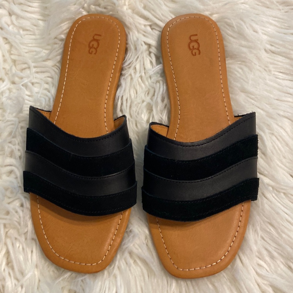 UGG Sandals size 11 so beautiful color black BNWOT please see all photos